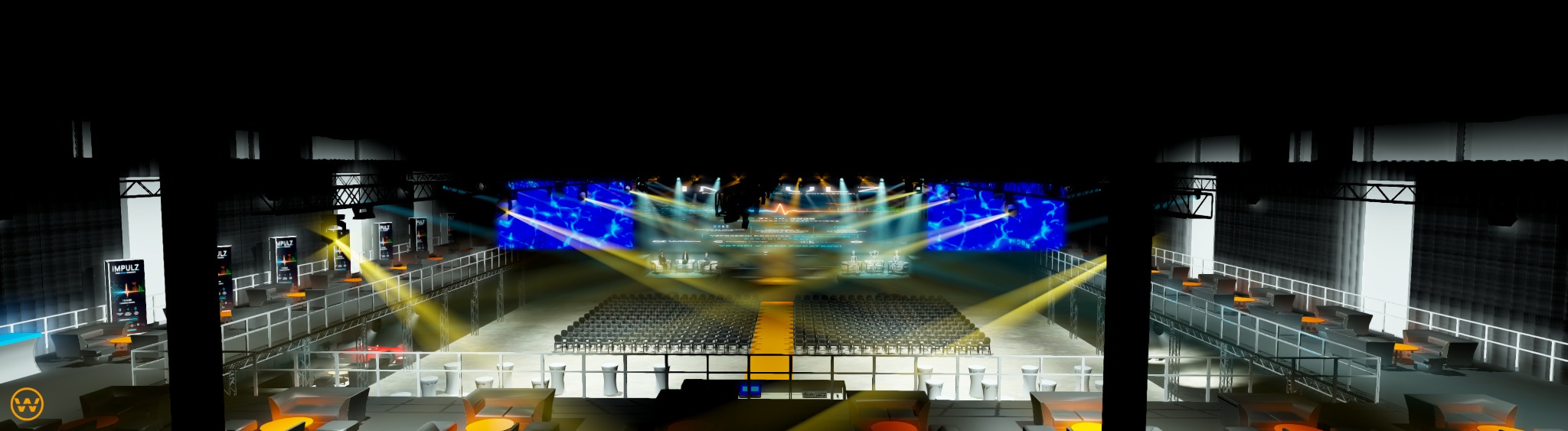 IMPULZ — venue layout around the main VISION stage